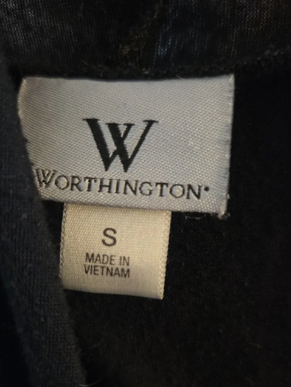 Worthington Black Short-Sleeve Open Front Drape Cardigan